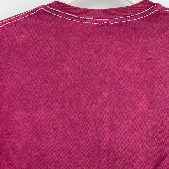 Officially Licensed Nirvana Nevermind Smiley Grunge Tee Magenta Acid Wash Medium - Picture 3 of 6